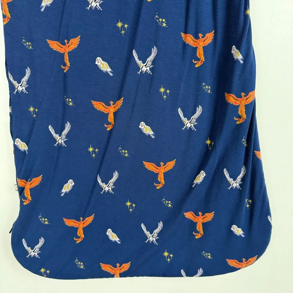 Kyte Baby Harry Potter Blue Sleep Sack In Flight Owls  - L 1.0tog 28-42lbs